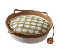 Milageto Coton Corde Lit de Chat pour Tissage pour Animaux de Compagnie Tous Portent des Accessoires pour Animaux de Compagnie résistants, Brun, M