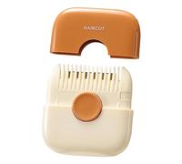Milageto Couper les cheveux Peigne Mini tondeuse à cheveux Coupe Bangs 2 en 1 Outil de coiffure pour usage domestique Petit outil de coupe de cheveux Tondeuse, orange