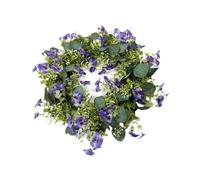 Milageto Couronne artificielle en soie, fausses fleurs, couronne de porte polyvalente, décoration printanière pour l'entrée et le mur au printemps et en, Couronne D'orchidées Violettes