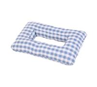 Milageto Coussin de perçage d'oreille avec Trou d'oreille, Coussin de Soutien de Cou Doux, de décoration, Oreiller de Couchage pour canapé, Bureau, Bleu