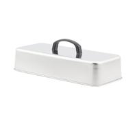 Milageto Couvercle Rectangulaire en Acier Inoxydable 201, Dôme Culinaire Multifonction avec Poignée Anti-Chaleur, Couvercle Culinaire Anti-Éclaboussures, Cloche pour Burger/Fromage, 33X14.5X6.8cm
