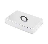 Milageto Couvercle Rectangulaire en Acier Inoxydable 201, Dôme Culinaire Multifonction avec Poignée Anti-Chaleur, Couvercle Culinaire Anti-Éclaboussures, Cloche pour Burger/Fromage, 43.5X28.3X6.6cm