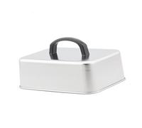 Milageto Couvercle Rectangulaire en Acier Inoxydable 304, Dôme Culinaire Multifonction avec Poignée Anti-Chaleur, Couvercle Culinaire Anti-Éclaboussures, Cloche pour Fromage/Barbecue, 22.2X14.6X6.6cm
