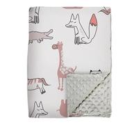 Milageto Couverture d'emmaillotage pour bébé, couverture pour bébé, literie, peluche, pois, couvertures chaudes pour réception, couvertures de lit, Motif Girafe