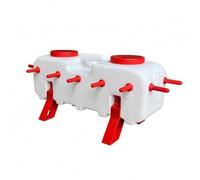 Milageto Distributeur de Lait pour Porcelets Nourrisseur Mangeoire Abreuvoir avec 14 Sorties Réservoir à Vis Tube d'Aspiration Flux Simple Pied Matériaux