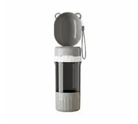 Milageto Distributeur Industriel Bouteille d'eau pour Animaux Gourde Conteneur Récipient Deux Compartiments Eau et Croquettes Verseur Intégré Convient aux, Gris