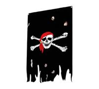 Milageto Drapeau de Pirate Vertical En Lambeaux, Ornement à Suspendre pour, Style A