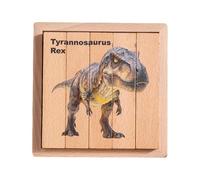 Milageto en Bois pour Enfants, éducatif, Outil pédagogique, activités d'apprentissage préscolaire, Puzzles d'animaux pour Les 2-4, Version Dinosaure
