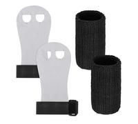 Milageto Ensemble de Poignées de Gymnastique pour Enfants, Protège-Poignets, Protège-Paumes pour La Course à Pied, Les Exercices pour Filles, L, Noir