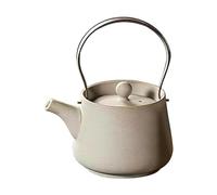 Milageto Ensemble de Théière et Infuseur En Céramique Moderne de 200 Ml pour La Maison et Le Bureau, blanc