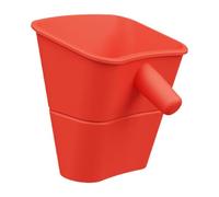 Milageto Entonnoir à Farine Silicone Résistant Support Mixeur Verseur Précis Prévention Des Éclaboussures pour La Cuisine et Adapté Aux Cuisinier, Rouge