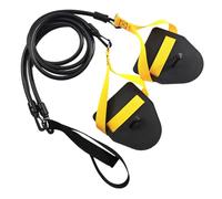 Milageto Entraînement de renforcement des Bras avec Bandes élastiques et Raquettes de Natation pour Hommes et Femmes, avec Bandes de résistance élastiques, Noir 60 Livres