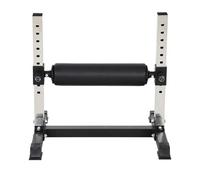 Milageto Entraîneur de Jambe Unique pour Squat Support Horizontal Rembourré Cadre Métallique Stable Rouleau Réglable en Hauteur Positionnement Contrôlé, édition améliorée