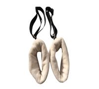Milageto Équipement de Pilates Sangles Réformeur Poignées Boucles Pieds Accessoire avec Anneaux Métal pour Prise Antidérapante et Confort Adapté à Séances , Blanc