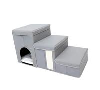 Milageto Escalier pour Chien, marchepied antidérapant, Portable, pour lit Haut, échelle, condo, pour Chiens âgés, Petits Animaux, Chiots, Gris