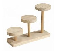 Milageto Étagère de Présentation à 5 Niveaux Présentoir Support Socle Étagé Bois Mise en Scène Soignée pour Bijoux et Petits Objets Adaptée aux Photographies, 3 Plateaux, Hauteur Latérale