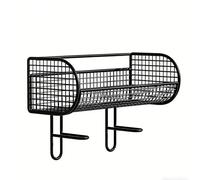Milageto Étagère de Salle de Bain Support Mural Étagère Au-Dessus du Réservoir Organisateur WC Rangement d'Appoint Fer Épais à Revêtement Anticorrosion, Noir, 1couche