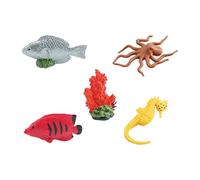Milageto Figurines d'animaux marins, décorations de gâteaux réalistes, jouets sur le thème de la vie sous-marine, cadeau d'anniversaire, 1604