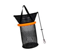 Milageto Filet de pêche Flottant Pliable, Grand Panier Portable, Multi-Usage, séchage Rapide, Cage de Rangement, Seau à appâts pour écrevisses vivantes, Orange