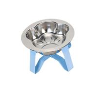 Milageto Gamelle surélevée pour Chat avec Support, Stable, Robuste et Moderne en Acier Inoxydable, idéale pour Les Petits Chiens, Chats, Chatons et Chiots, Bleu