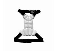 Milageto Gilet Rafraîchissant pour Animaux Harnais Refroidissant Gilet pour Chien Ajustable Respirant avec Fermeture à Boucle Matériau Confort du Buste et Dos, Blanc, Blanc Givré, Size to 5