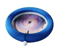 Milageto Griffoir pour Chat avec Protection Antidérapante pour Meubles et Balle à Attraper, évitant D'endommager Les Meubles et Offrant Un Couchage Pratiqu, Rond