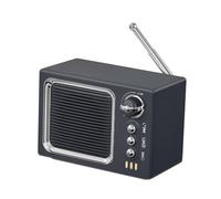 Milageto Haut-Parleur Design rétro, Machine à, Radio Portable Multifonction pour Table, Chambre, Ferme, dortoir, Bleu Profond