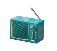 Milageto Haut-Parleur Design rétro, Machine à, Radio Portable Multifonction pour Table, Chambre, Ferme, dortoir, Bleu Clair