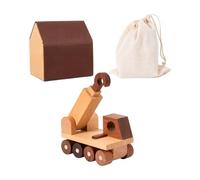 Milageto J Véhicule Cotruction c Rangement Compact J en Bois Res Mobiles Éléments Articulés Léger pr Crèche, Déplacement, Grue