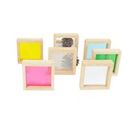 Milageto Jeu construction en bois 7 pièces pour garçons et filles : géométrie, sensorielle et cognitive par les couleurs, idéal pour, 14 Cm