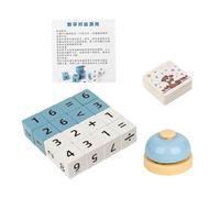 Milageto Jeu d'apprentissage des mathématiques, blocs de mathématiques en bois, jeu éducatif interactif pour développer la motricité fine, idéal comme