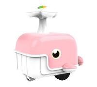 Milageto Jouet de voiture à pousser et à faire avancer, éducatif et précoce pour les enfants, apprentissage de la coordination œil-main légère, coulissant, Rose