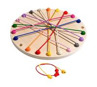 Milageto Jouet démêlant de corde, jouet de nœud dénoué, jeu de table, jeu de société d'apprentissage des couleurs, jouet de défi de Puzzle de corde pour, Rond