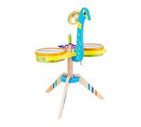 Milageto Jouets de Tambour en Bois Jouets musicaux de Dessin animé Jouets d'apprentissage préscolaire Instruments de Percussion Jouet Cadeaux de Vacances
