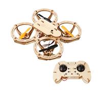 Milageto Kit Construction quadricoptère radiocommandé en Bois à Monter soi-même - Kit d'apprentissage STEM Pratique - Utilisation Polyvalente -