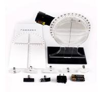Milageto Kit D'expériences D'optique Éducatif Disque Optique avec Accessoires Scientifique Kit avec Prisme et Lentilles Convexes pour Élèves, Écoles,