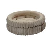 Milageto Lit Rond pour Chien, Coussin pour Chien, Niche d'automne et d'hiver, Fond antidérapant, lit Auto-Chauffant pour Animaux de Compagnie, Tapis de, Coffee L
