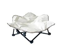 Milageto Lit surélevé pour Animaux de Compagnie, Niche de Camping Portable, Robuste, imperméable et Pliable pour Chien, idéale pour Le Camping et Le Jardin, White M