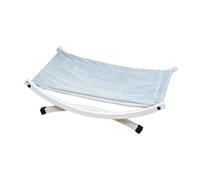 Milageto Lit Suspendu surélevé pour Chat avec Structure métallique au Sol, idéal pour Les Petits Animaux comme Les Chiots et Les Petits Chiens, Bleu