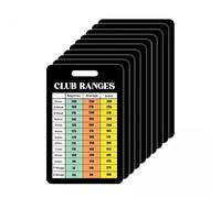 Milageto Lot de 10 Cartes de Parcours de Golf, Carnet de Distances, Score Portable, Fiche de Papier Robuste, Aide-mémoire pour Golfeurs Débutants, 5 pièces