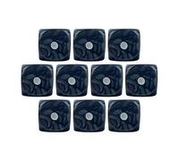 Milageto Lot de 10 dés à 6 faces pour jeux de société, mathématiques, comptage, aides pédagogiques, jeux de dés, faveurs de fête pour restaurant, jeu de, noir