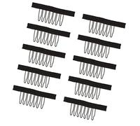 Milageto Lot de 10 Peignes En Acier pour Perruques et Extensions de Cheveux, Destinés à La Confection de Perruques En Dentelle, S