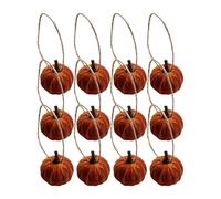 Milageto Lot de 12 Citrouilles Artificielles en Velours avec Intérieur Mousse, Mini Citrouilles Fausses Automne Décoration, Décoration de Fête pour Thanksgiving, Halloween, Maison, avec Longe