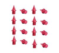 Milageto Lot de 16 pointes de rechange pour chaussures d'athlétisme, pointes pour chaussures d'athlétisme pour compétition en extérieur, Rouge