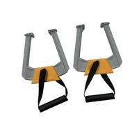 Milageto Lot de 2 Barres de Traction Portables pour Porte, Pratiques, légères et ergonomiques, avec poignées pour équipement de Gym à Domicile, Gris