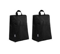 Milageto Lot de 2 Sacs à Chaussures de avec Fermeture éclair, organisateurs et Pochettes de Rangement multifonctionnels pour d'affaires et, Noir