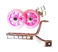 Milageto Lot de 2 Stabilisateurs pour Vélo Enfant, Utilisables en Intérieur et en Extérieur, Rose