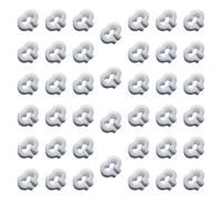 Milageto Lot de 40 verrous de Porte de Cage pour Animaux de Compagnie, verrou de Parc, Filet renforcé, verrou de Cage pour Cages à Poulets, Portail, Cour, Cage, Blanc