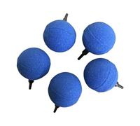 Milageto Lot de 5 Boules d'aérateur pour Aquarium de 50 mm, diffuseur d'air pour Bulles Continues, Installation Facile, Accessoire de Remplacement Rond, Bleu