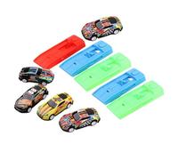 Milageto Lot de 5 voitures à éjecter, accessoires de jeu, jouet de fête léger et portable pour enfants, robuste et amusant à monter soi-même, idéal comme